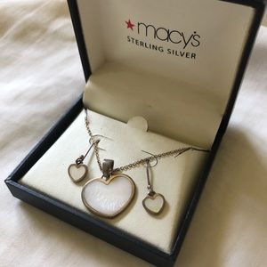 Hearts earring and necklace set